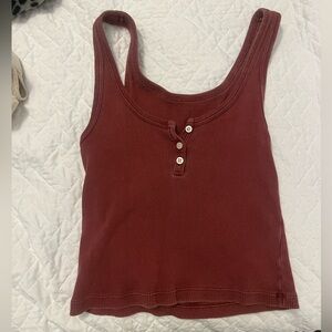 Burgundy Brandy Melville tank top #tanktop